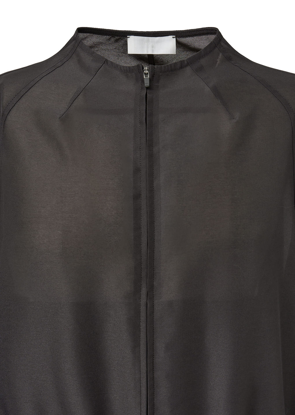 mock neck organza jumper, charcoal