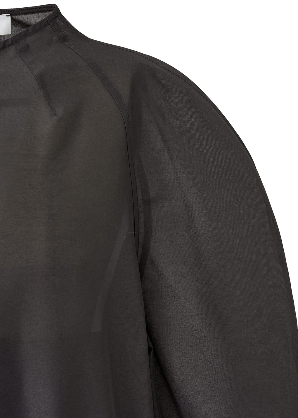 mock neck organza jumper, charcoal