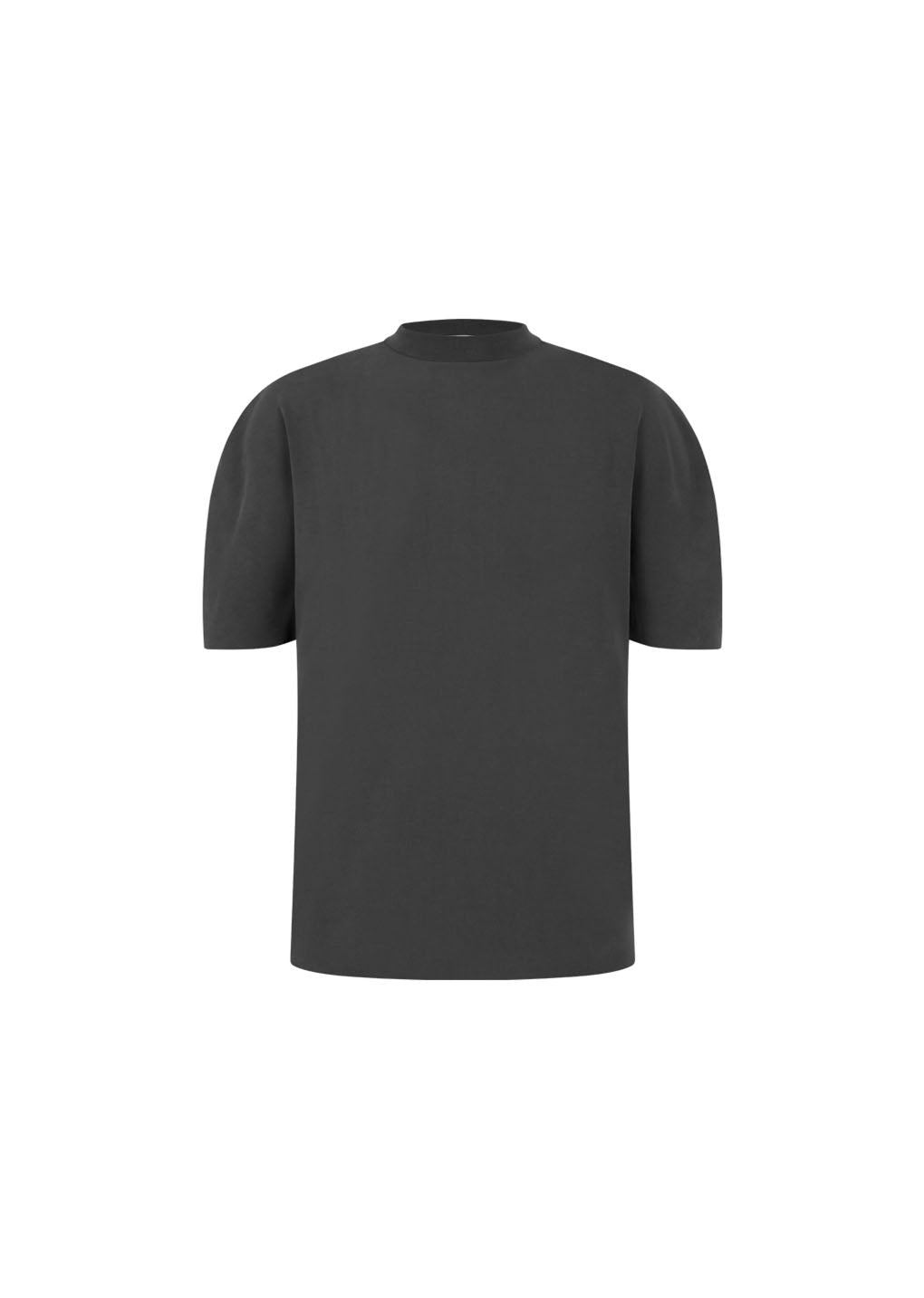 mock neck raglan t-shirt, charcoal
