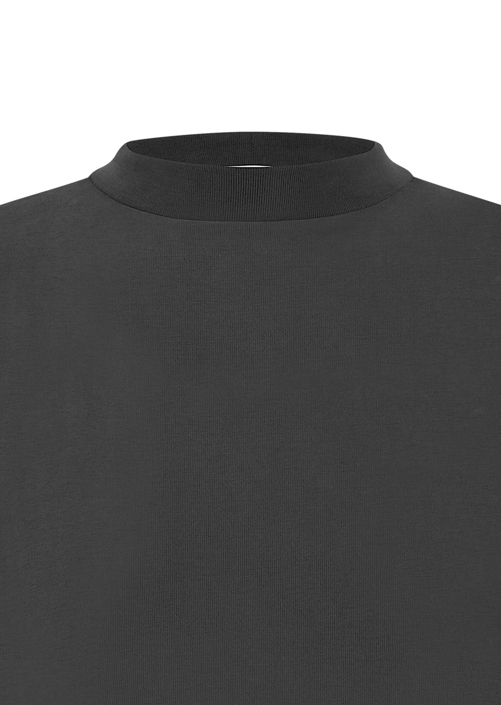 mock neck raglan t-shirt, charcoal