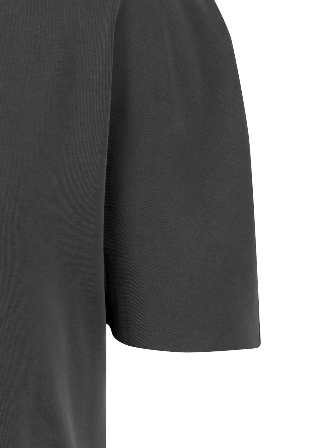 mock neck raglan t-shirt, charcoal