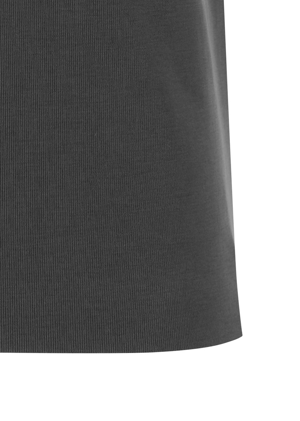 mock neck raglan t-shirt, charcoal