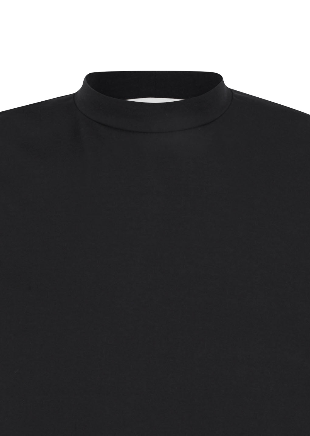 mock neck t-shirt, black