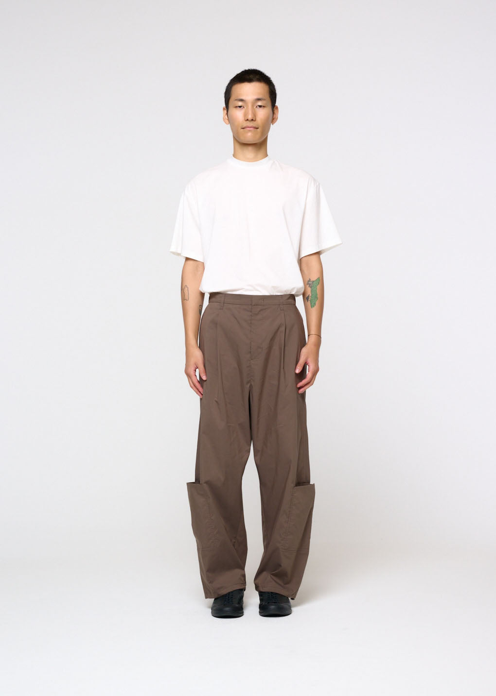 mock neck t-shirt, white