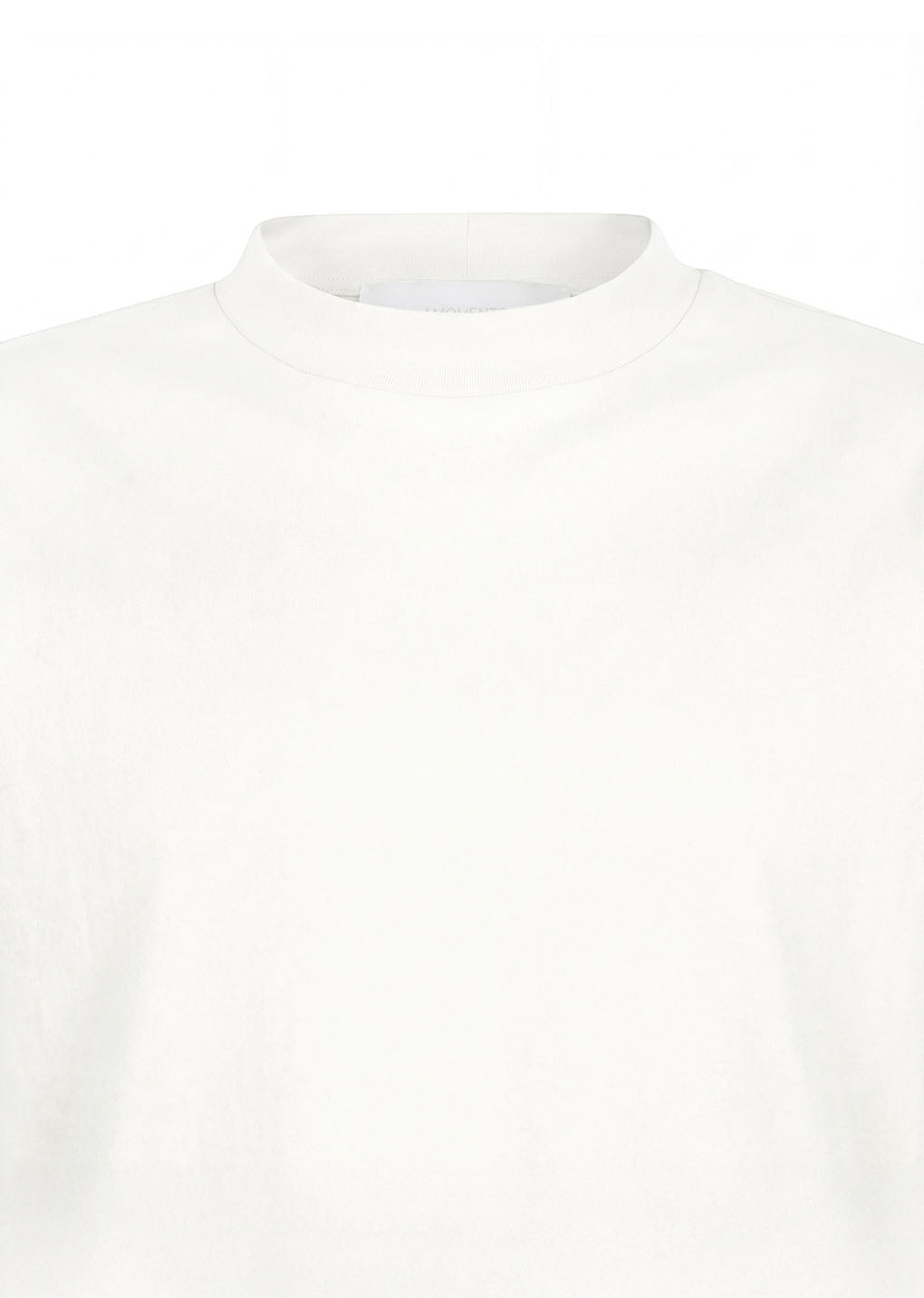 mock neck t-shirt, white