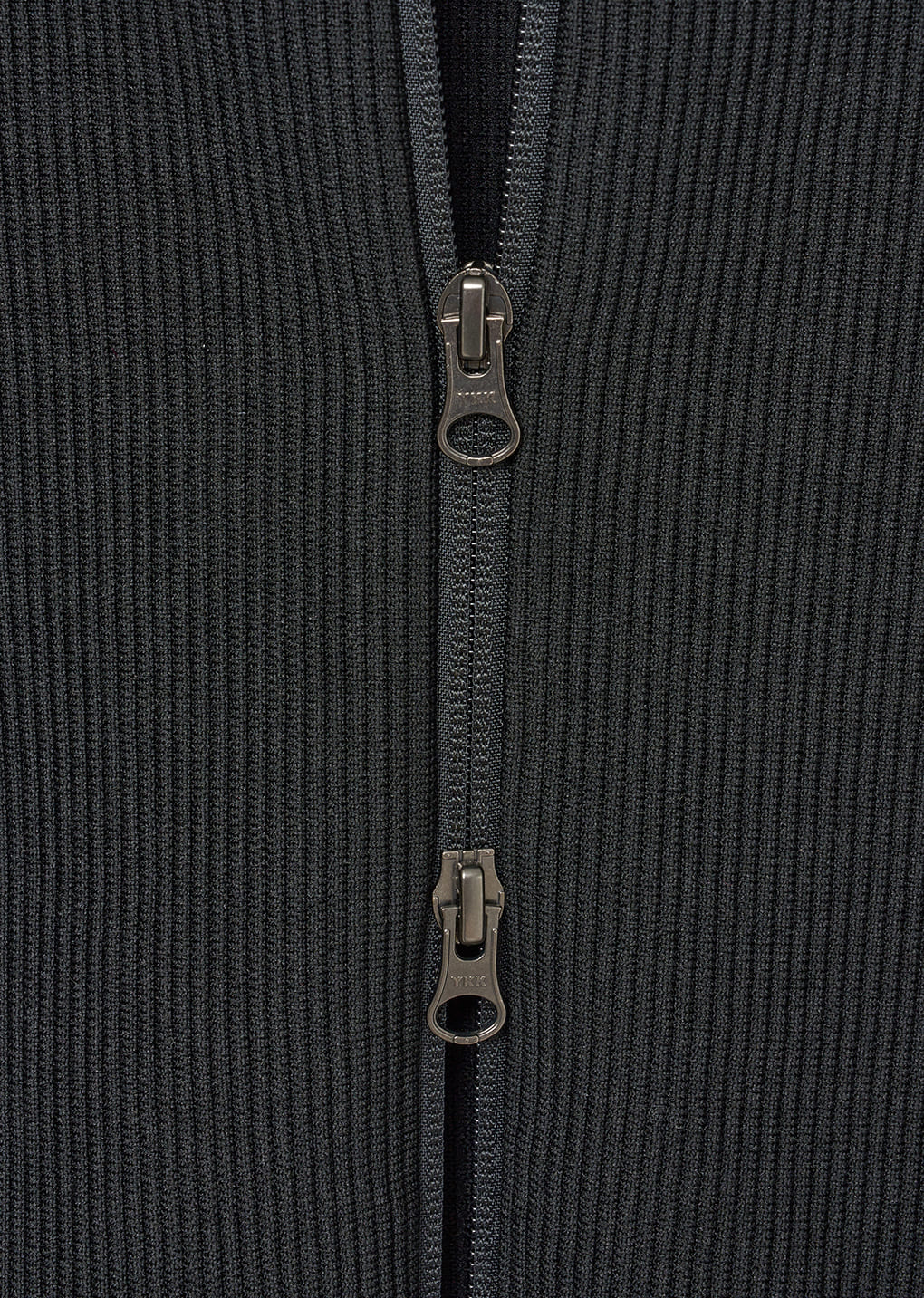 mock neck zip-up cardigan, black