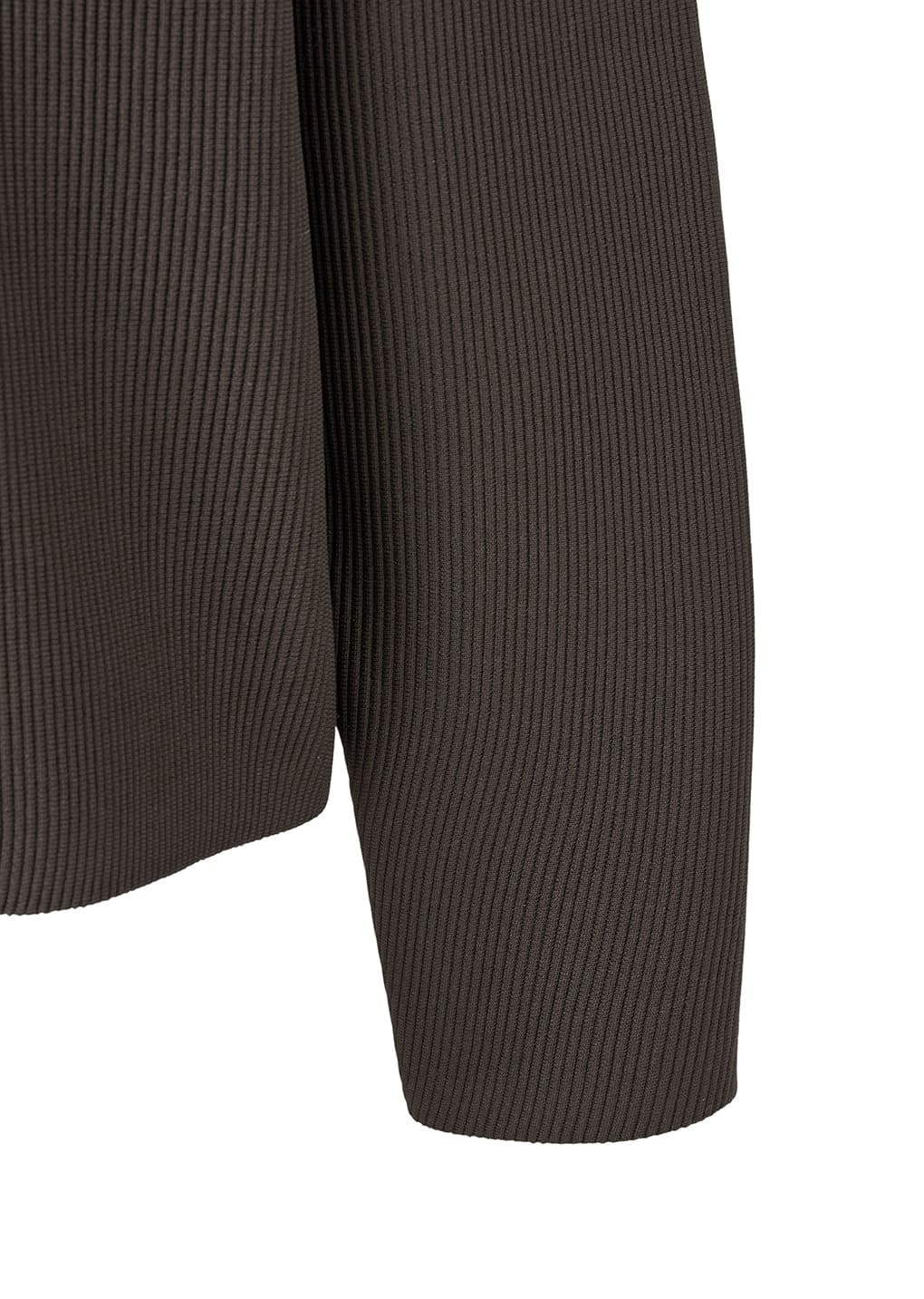 mock neck zip-up cardigan, dark brown