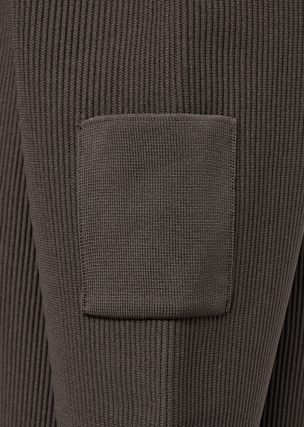 mock neck zip-up cardigan, dark brown