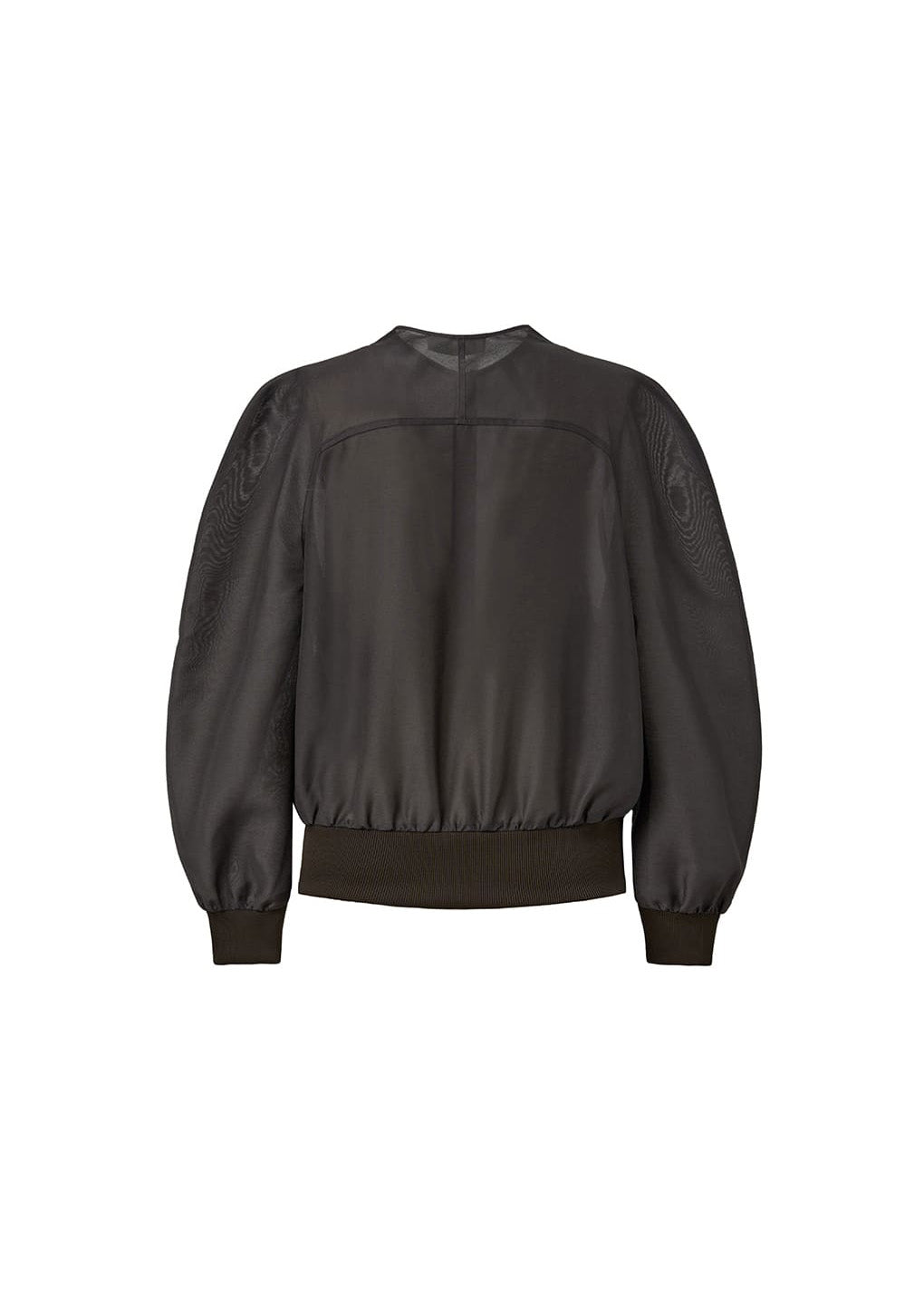 mock neck organza jumper, charcoal