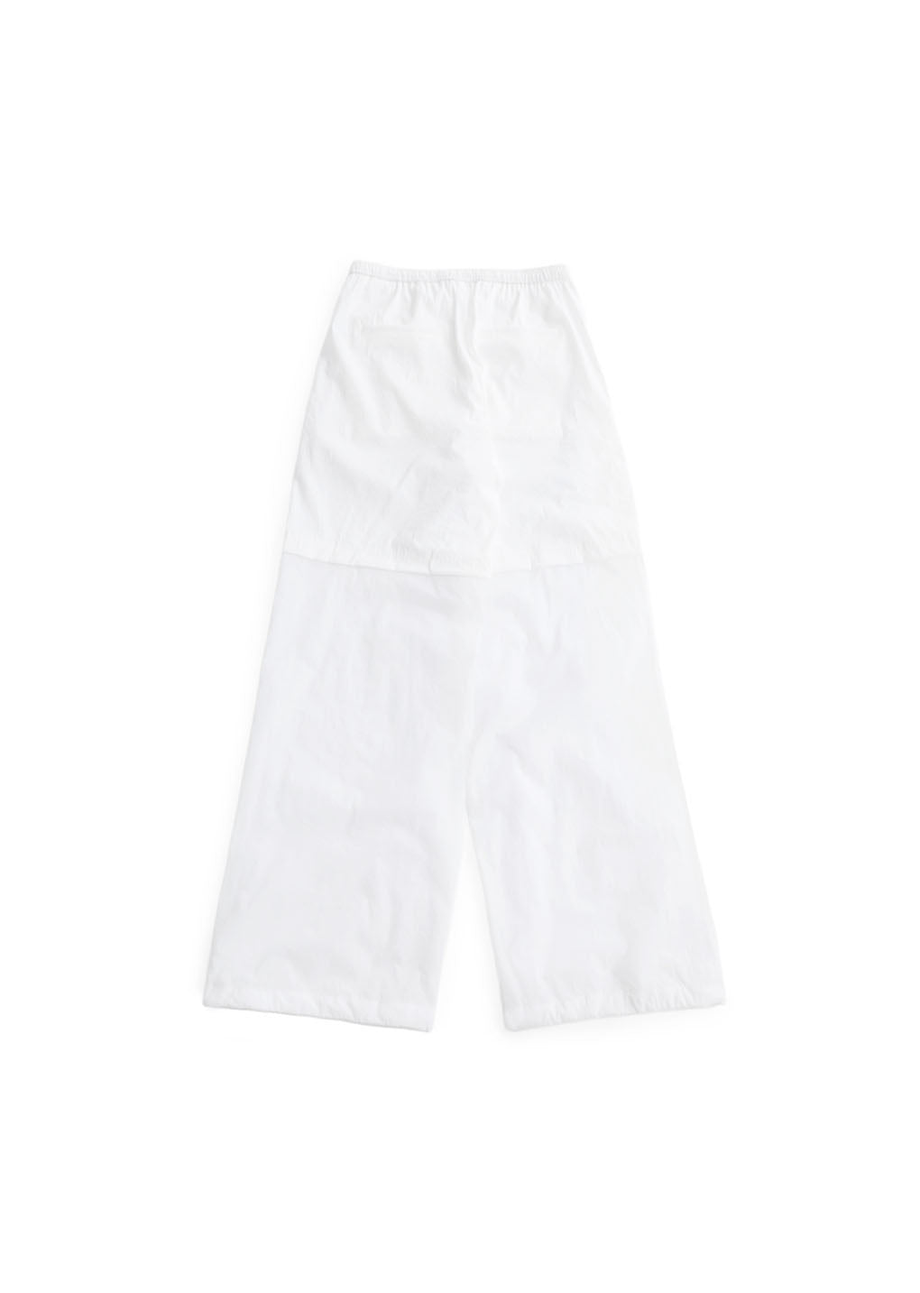 men's nylon layered pants, white