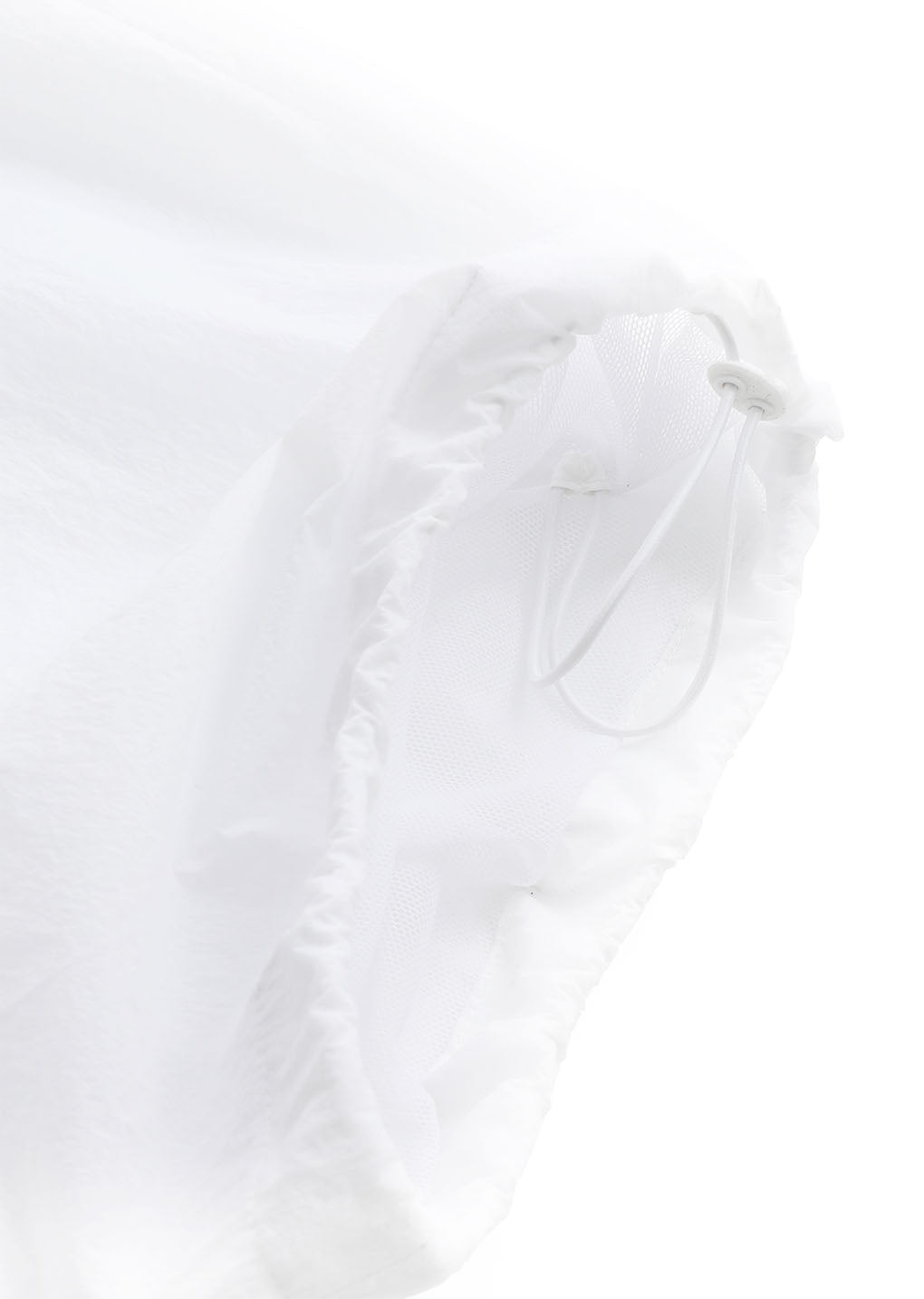 men's nylon layered pants, white