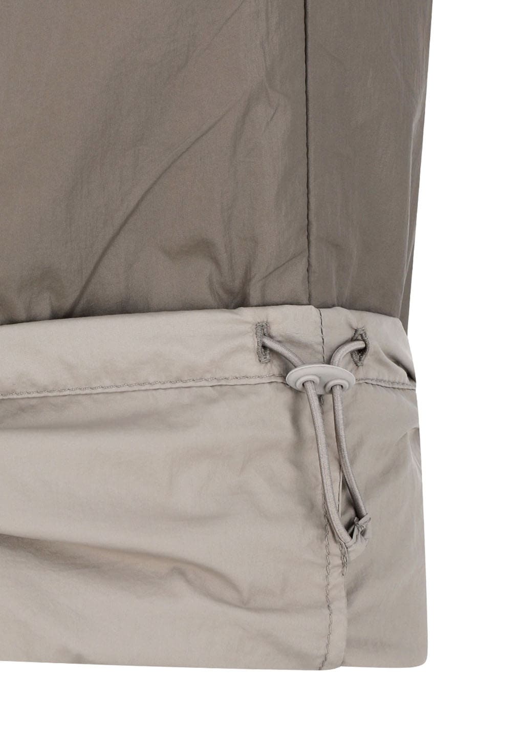 nylon padded straight pants, brown