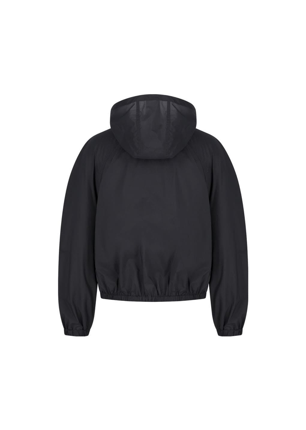 nylon raglan hooded jumper, charcoal