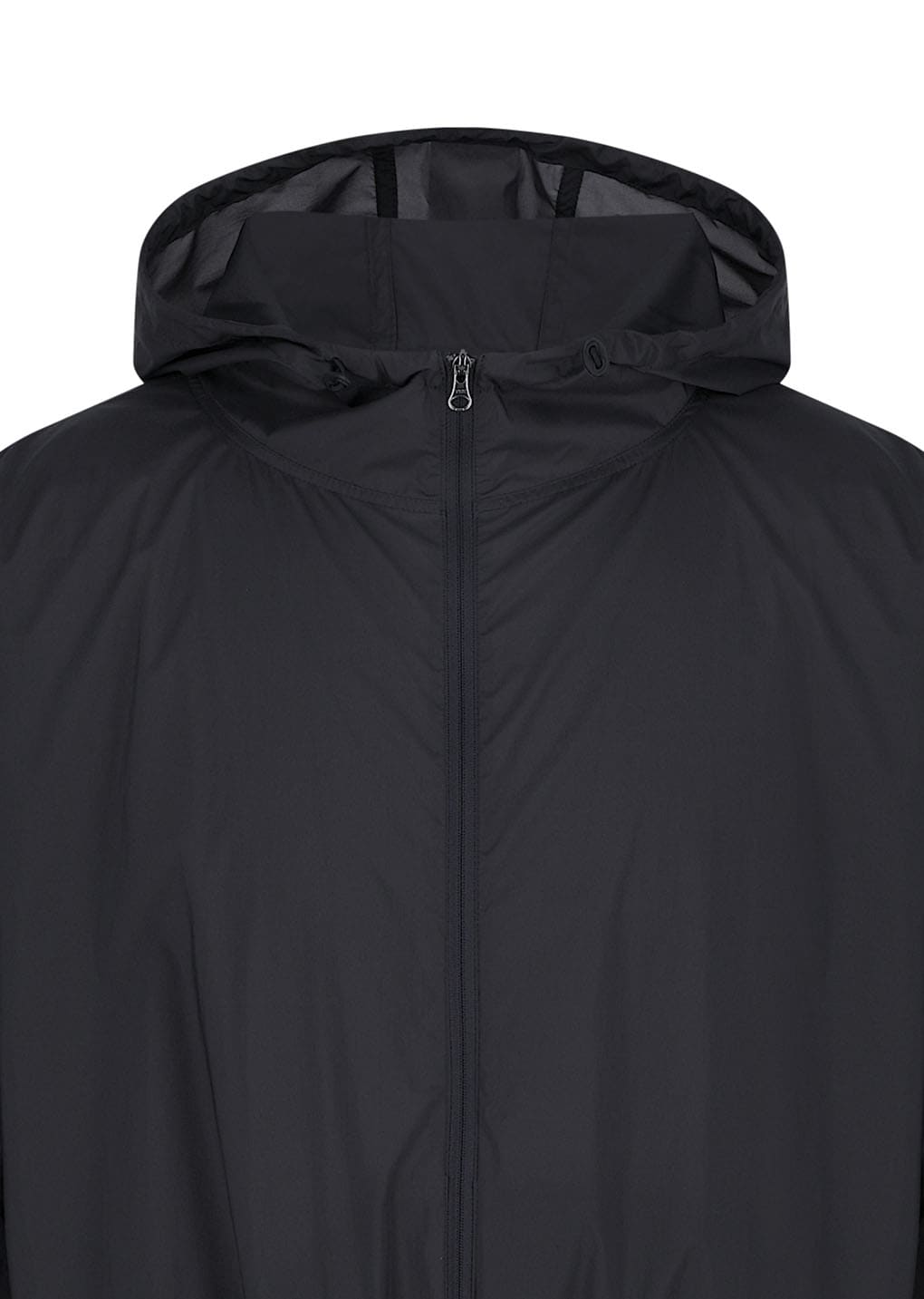 nylon raglan hooded jumper, charcoal