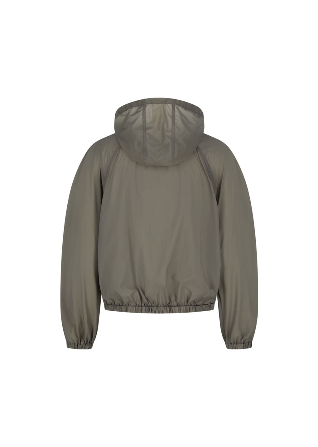 nylon raglan hooded jumper, khaki