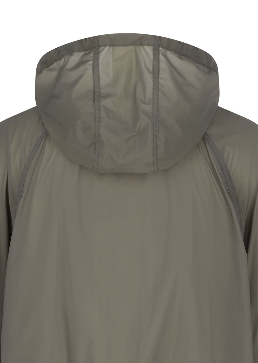 nylon raglan hooded jumper, khaki