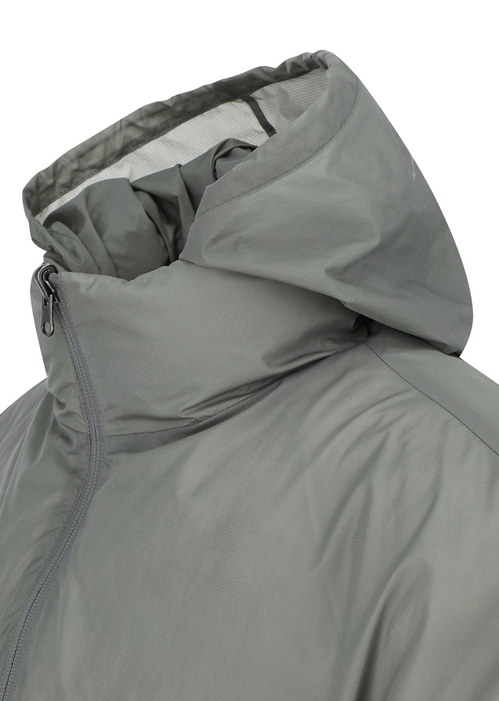 nylon reversible goose down puffer, khaki