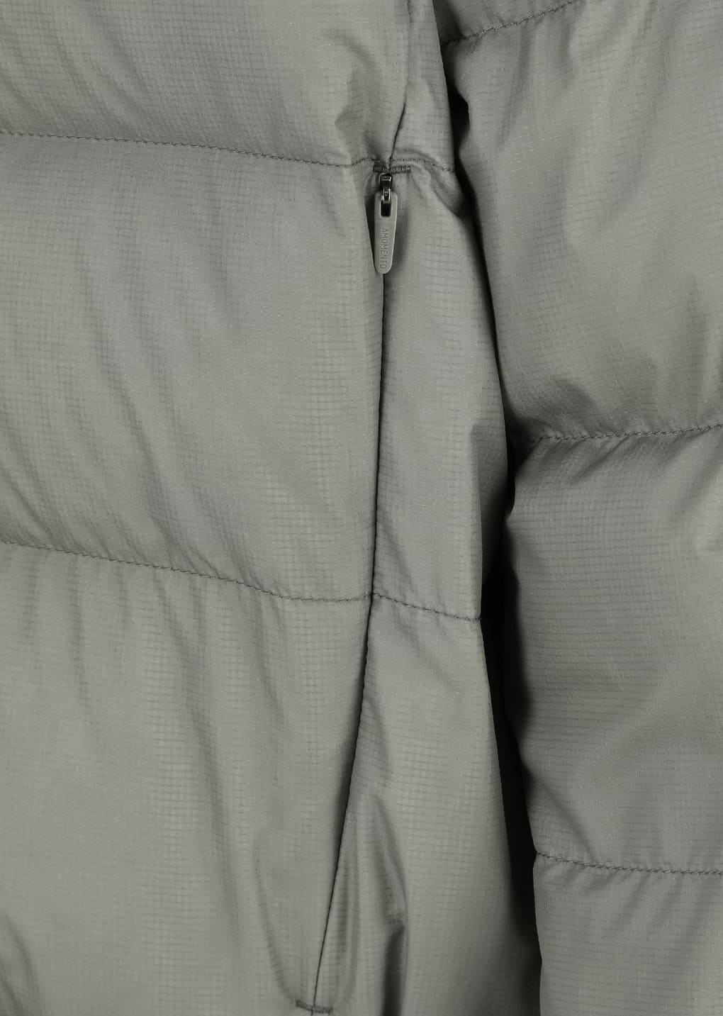 nylon reversible goose down puffer, khaki