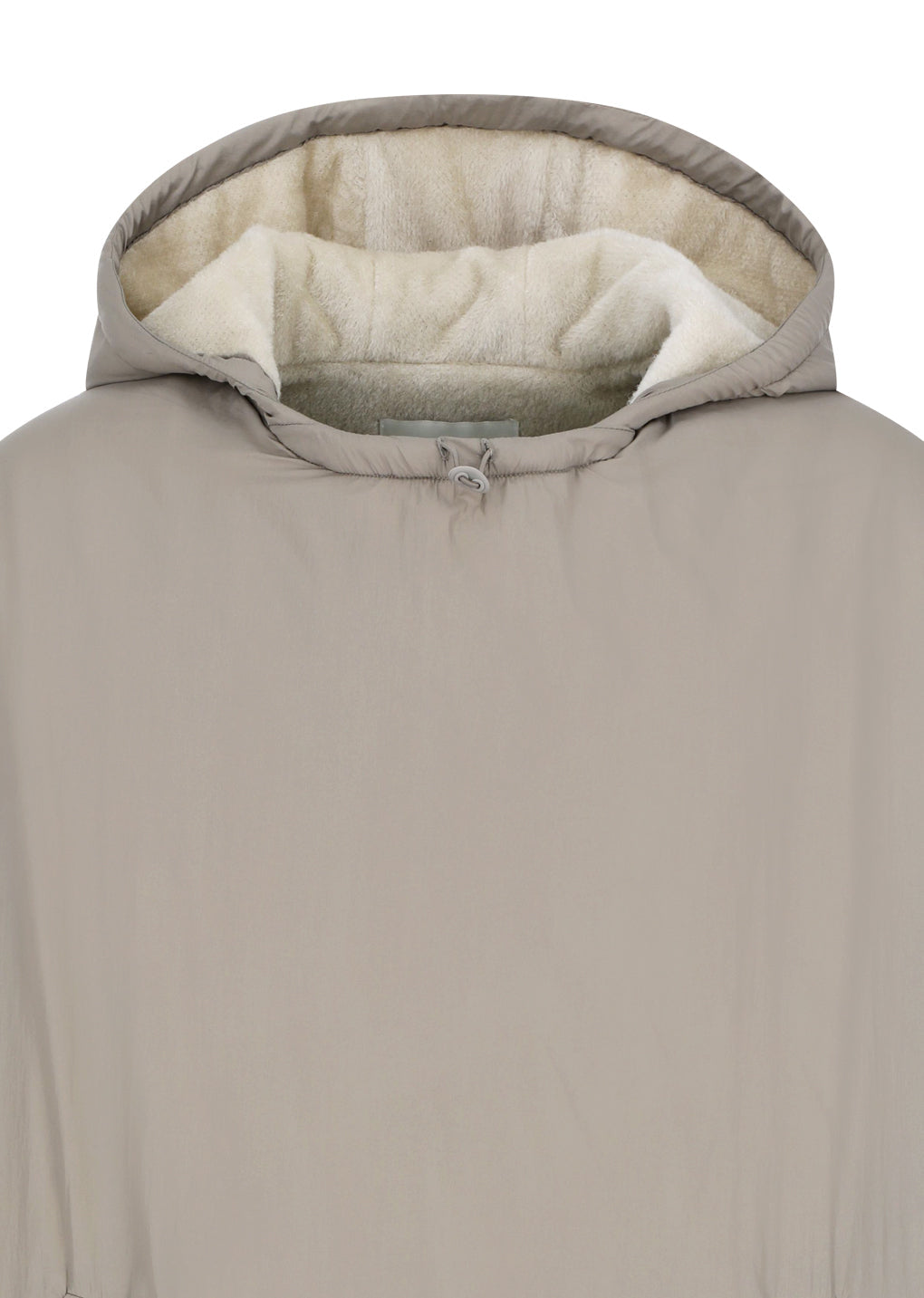 nylon reversible padded poncho, beige