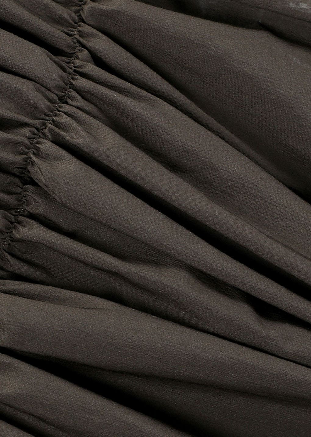 nylon shirring dress, brown