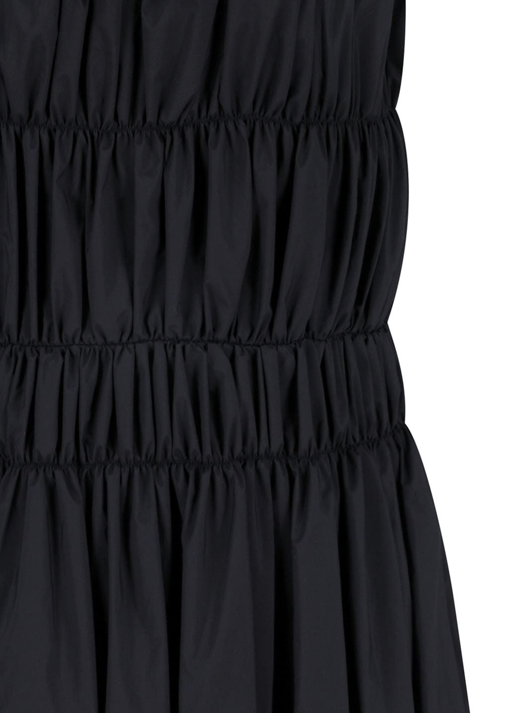 nylon shirring dress, charcoal