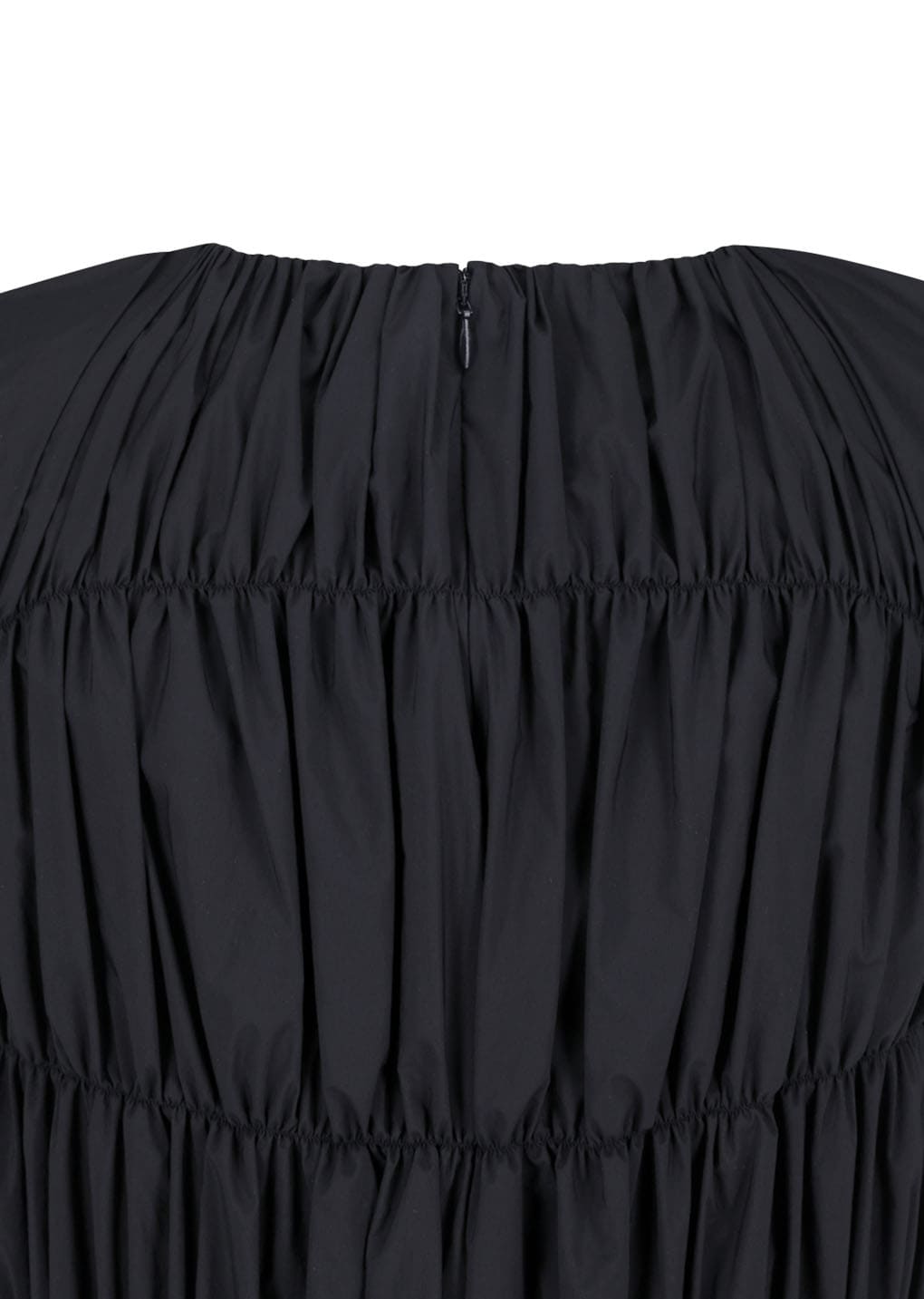 nylon shirring dress, charcoal