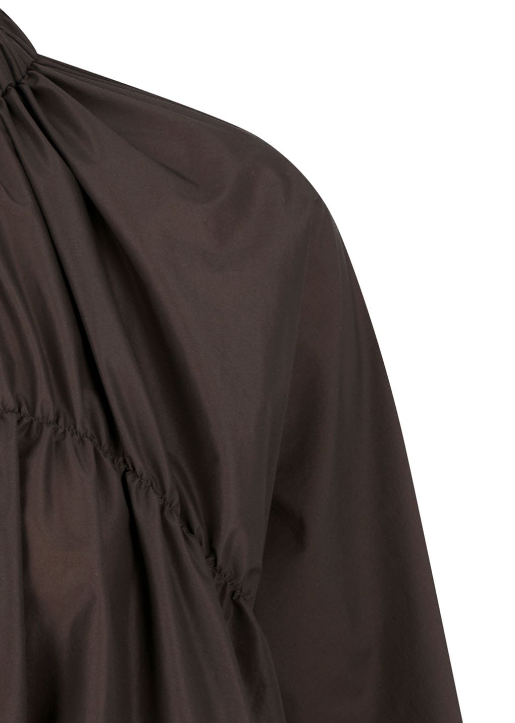 nylon shirring jumper, brown