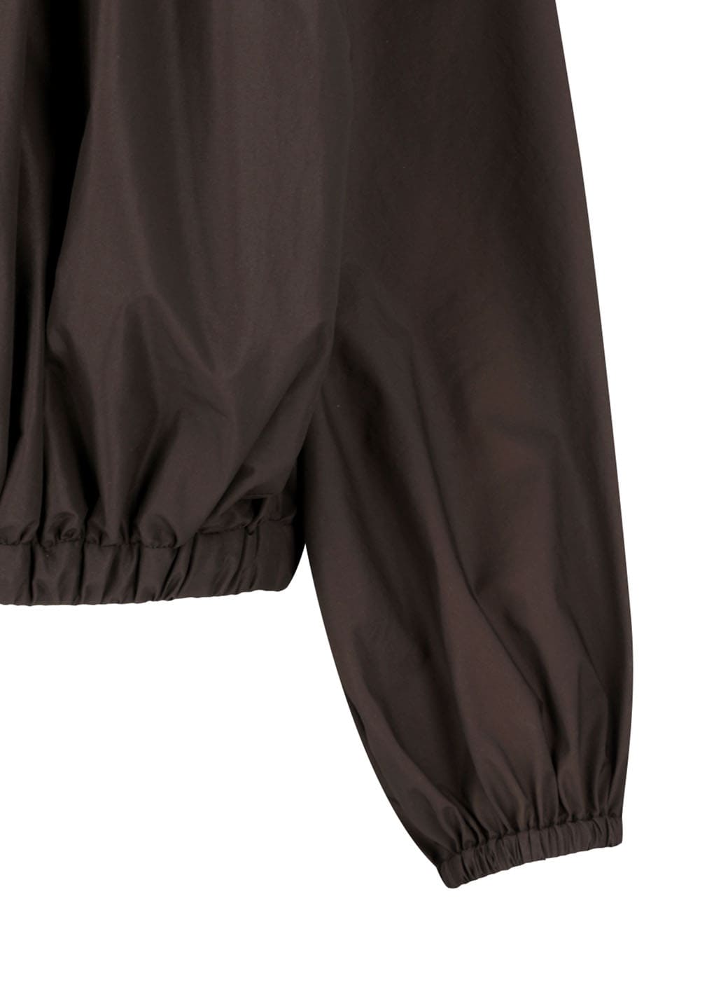 nylon shirring jumper, brown