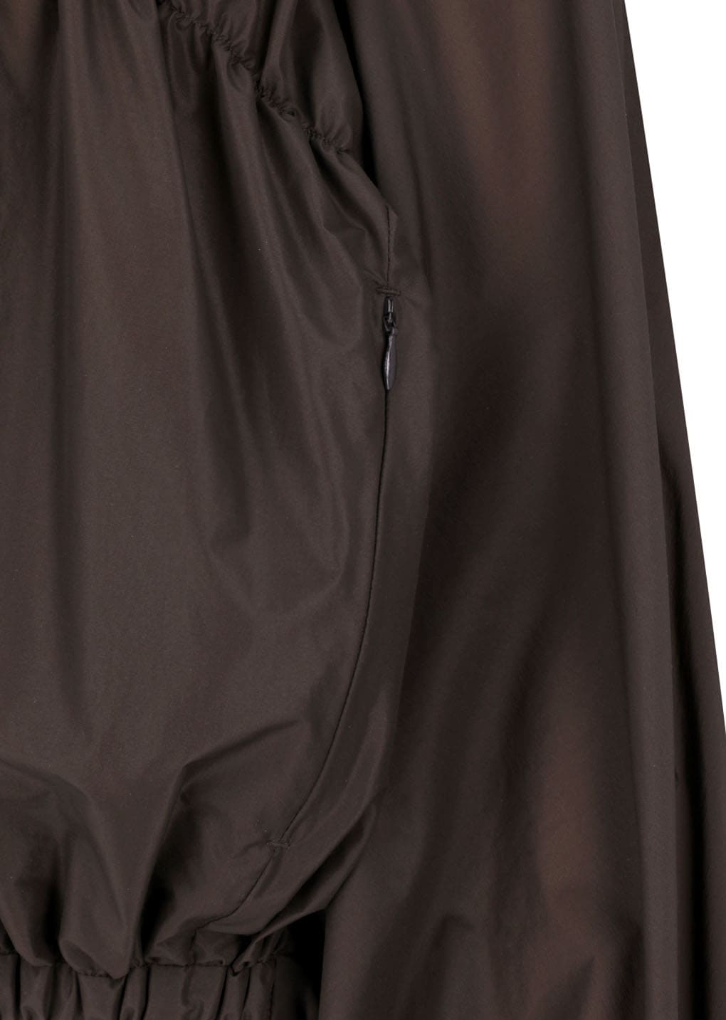 nylon shirring jumper, brown