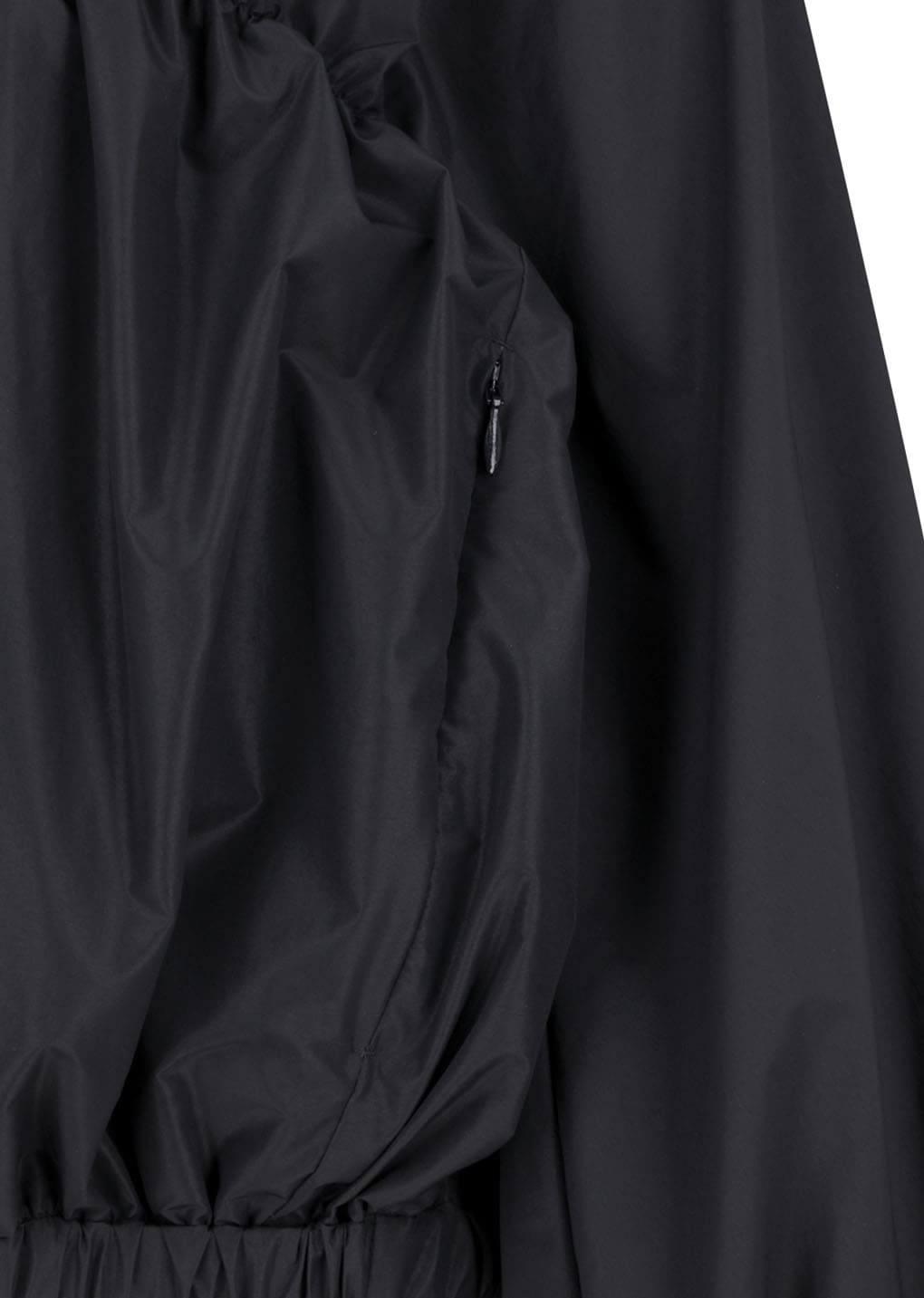 nylon shirring jumper, charcoal