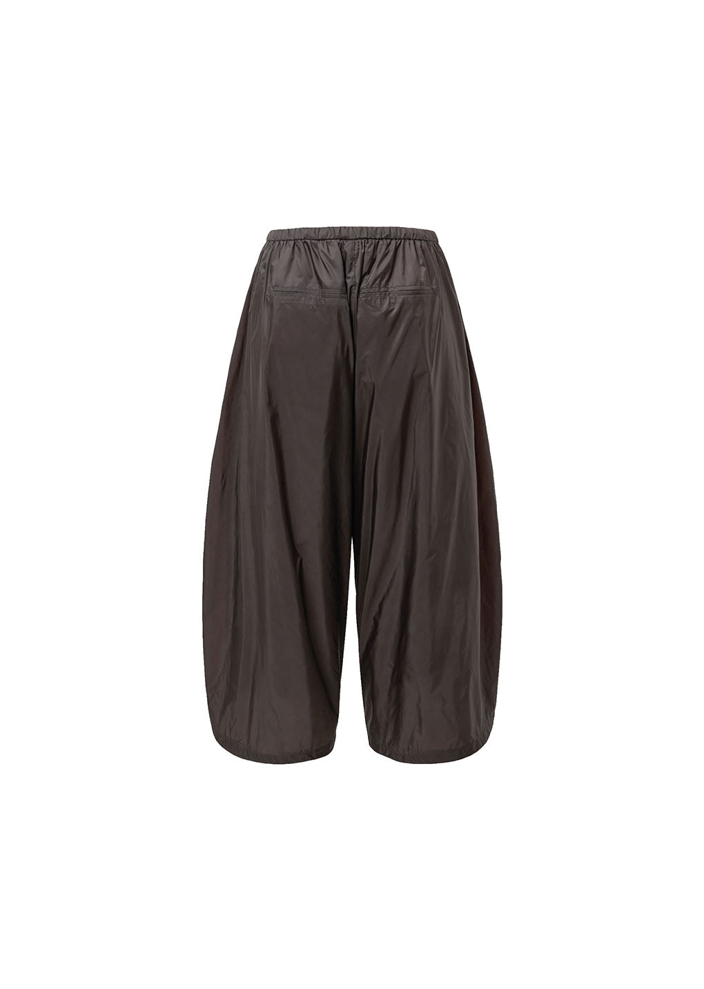 nylon shirring pants, dark brown