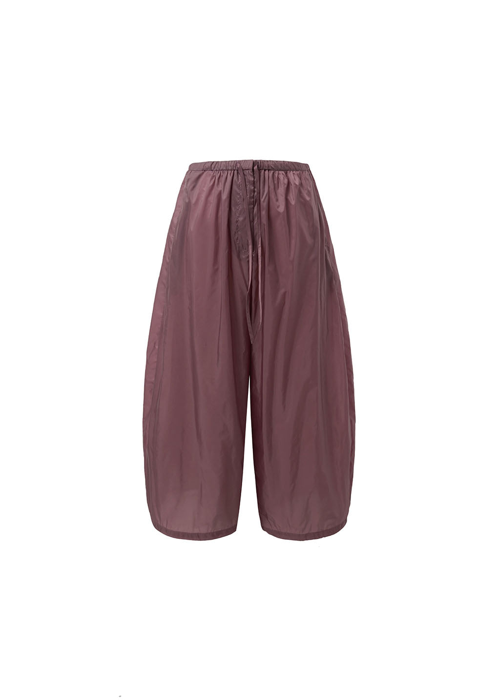 nylon shirring pants, purple