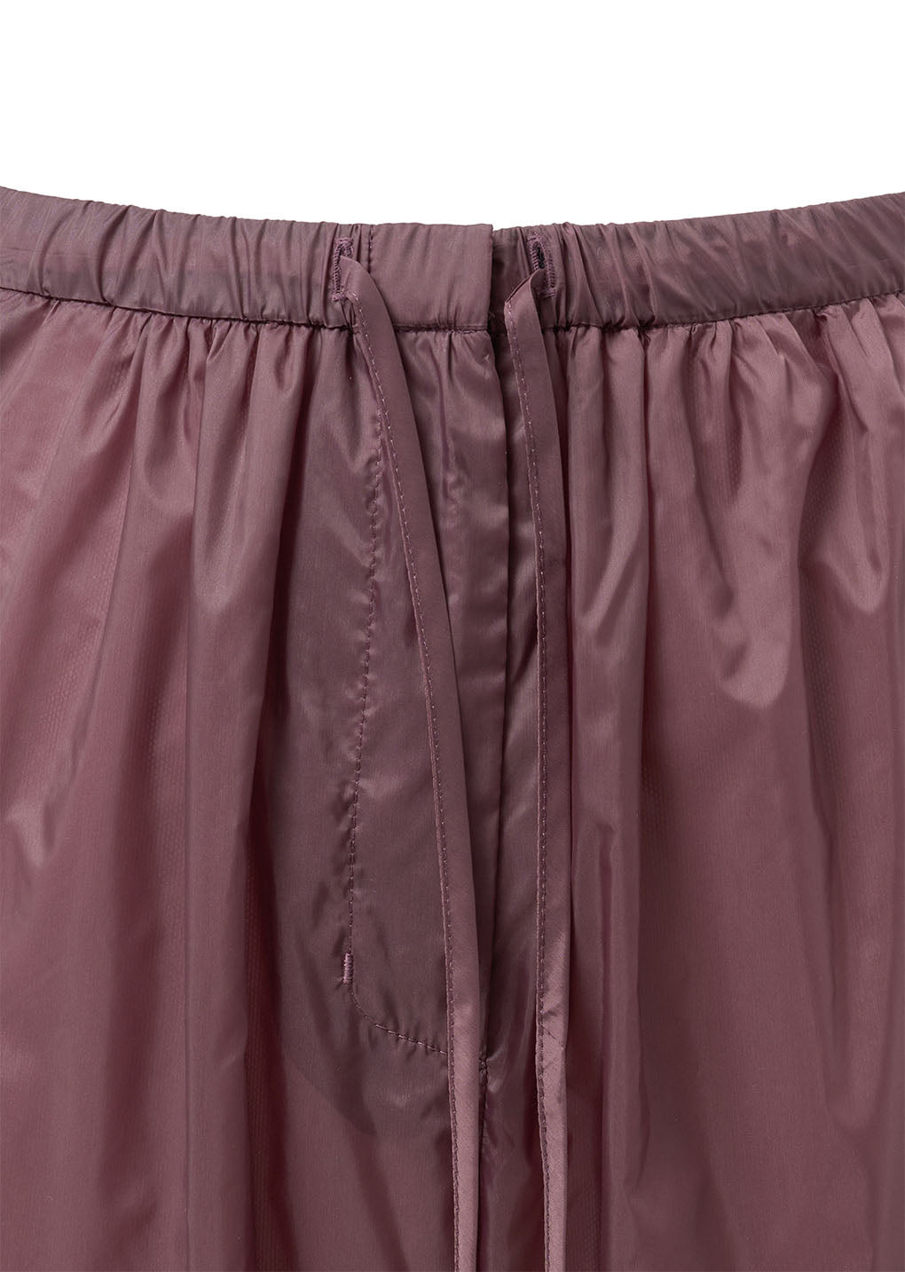 nylon shirring pants, purple