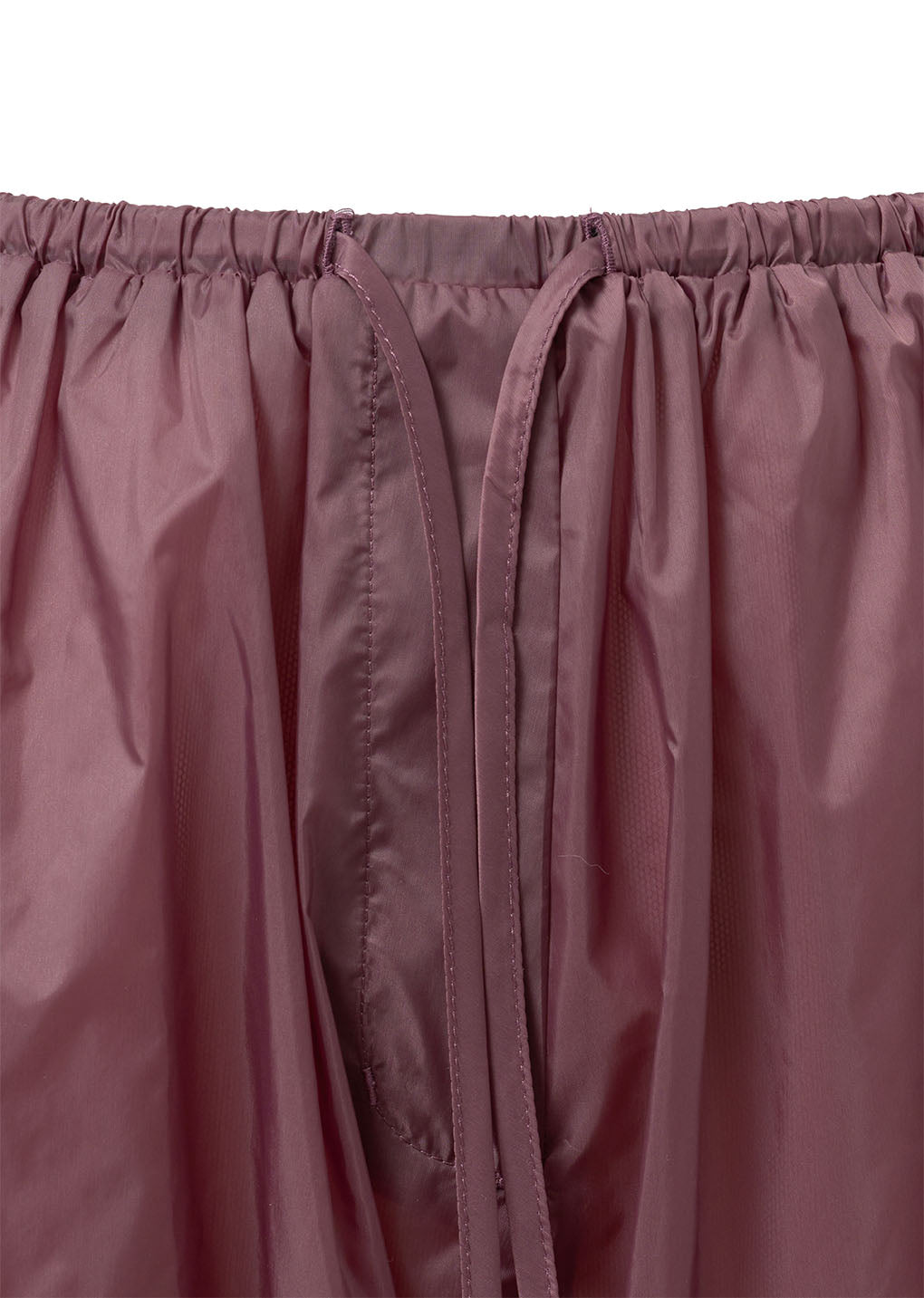 nylon shirring shorts, purple