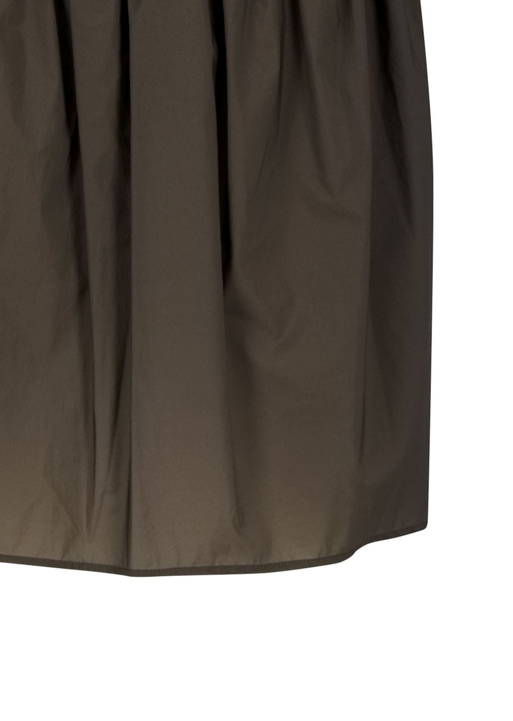 nylon shirring skirt, brown