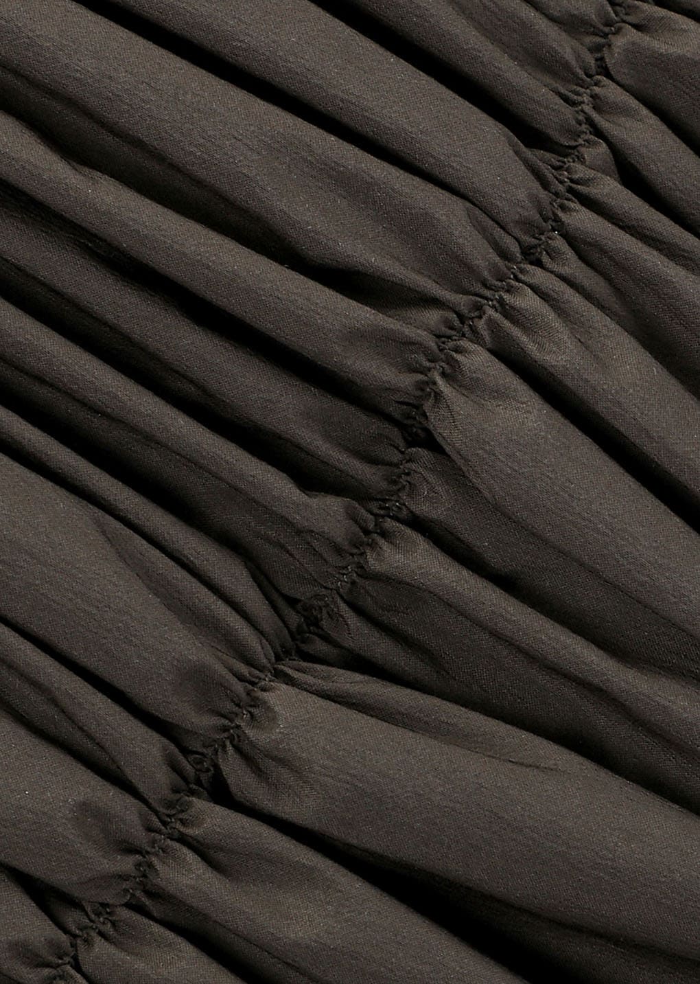 nylon shirring skirt, brown