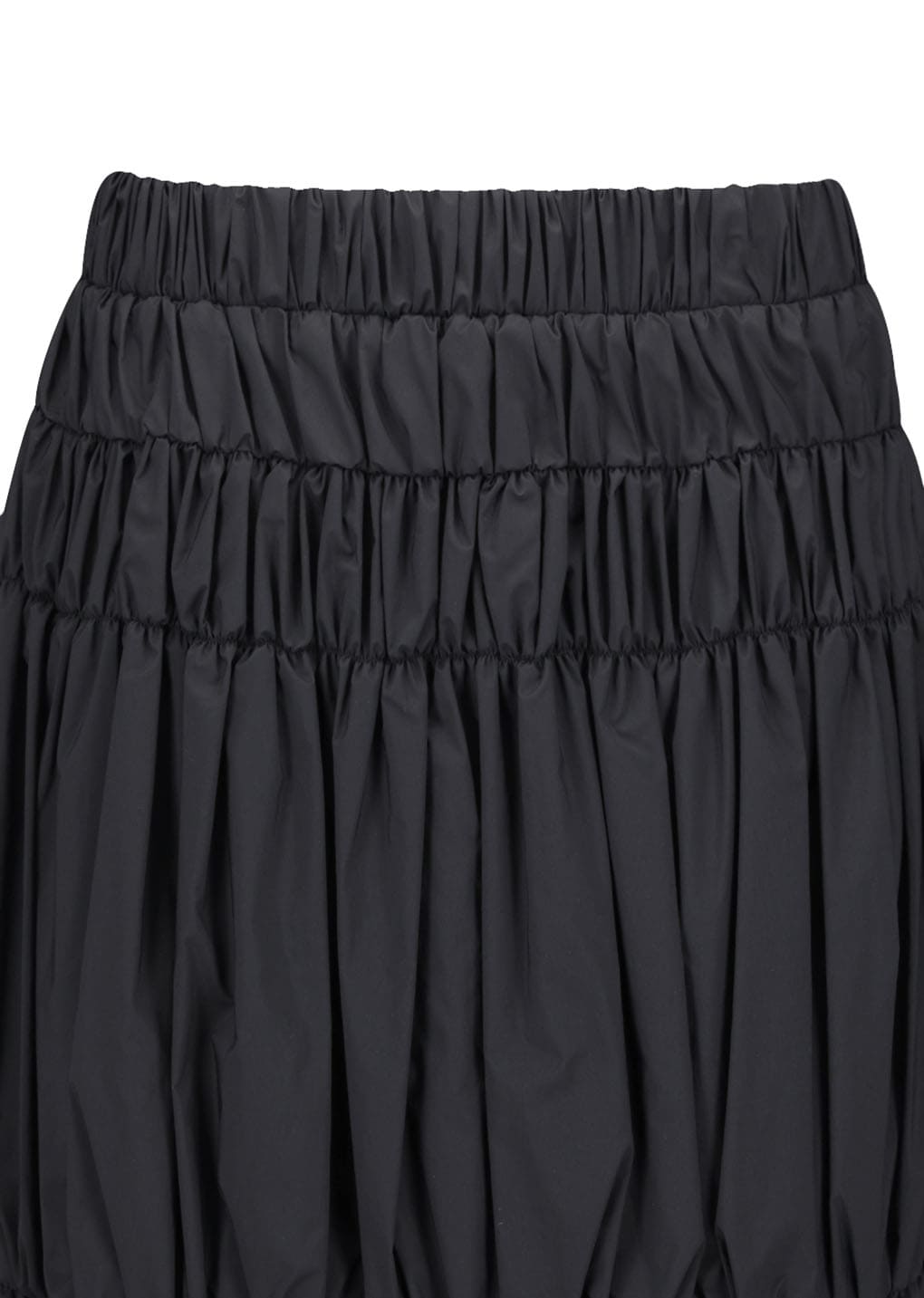 nylon shirring skirt, charcoal