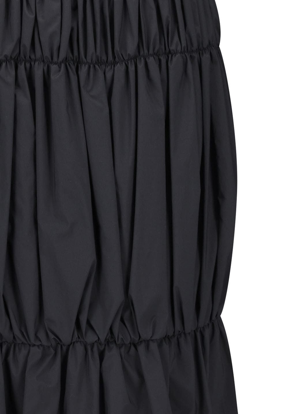 nylon shirring skirt, charcoal