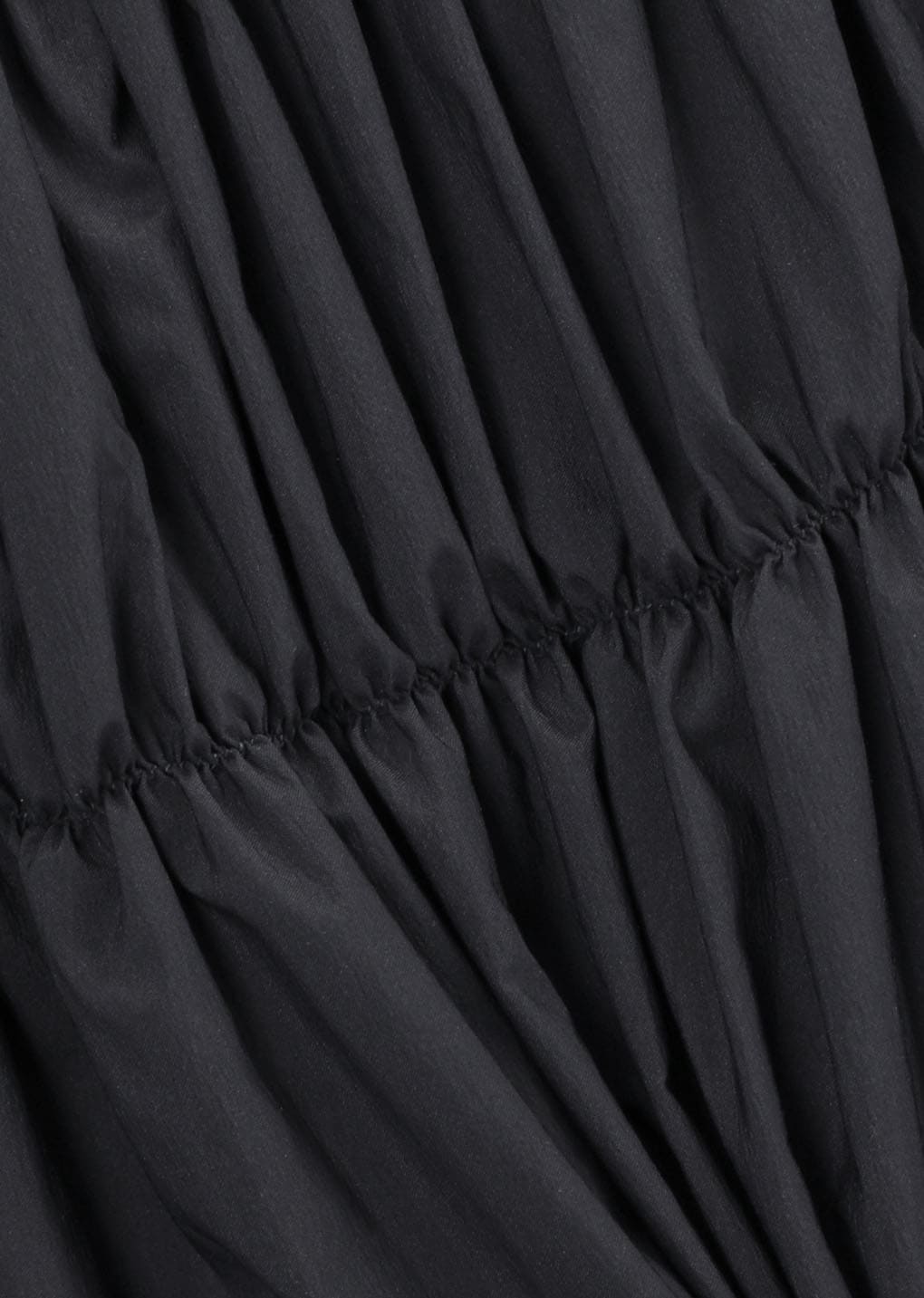 nylon shirring skirt, charcoal