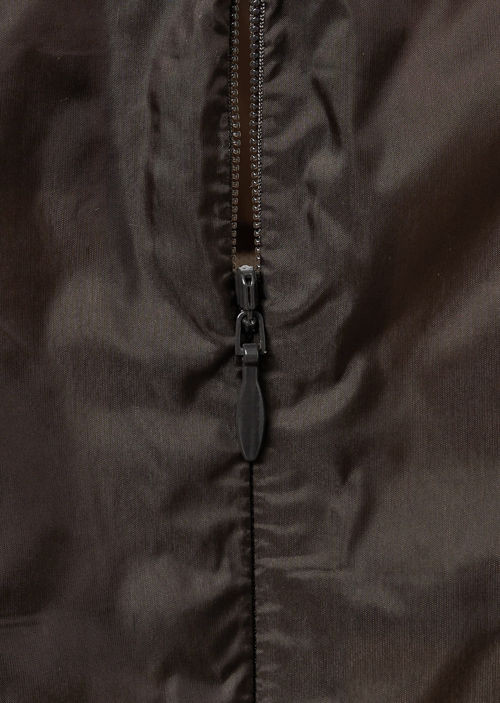 nylon volume mini dress, brown