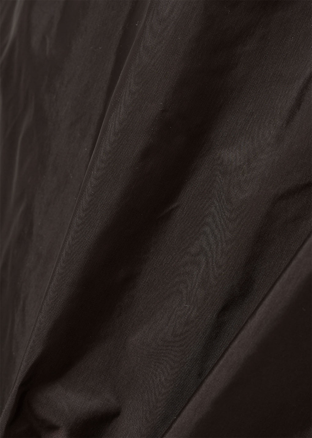 nylon volume shirring top, dark brown