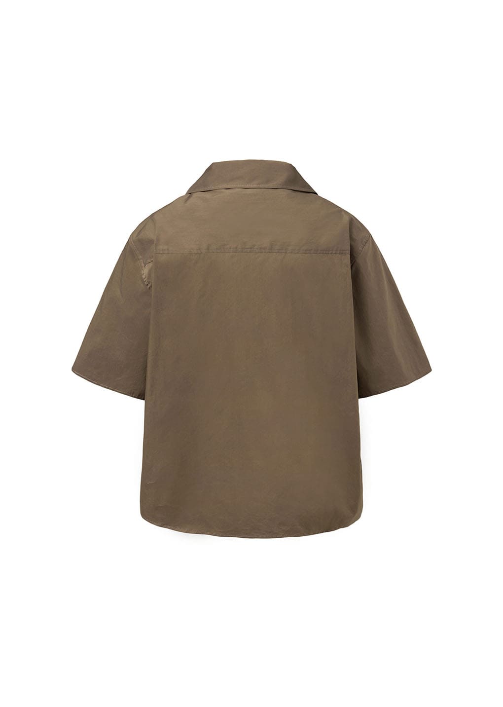 open collar half shirts, brown