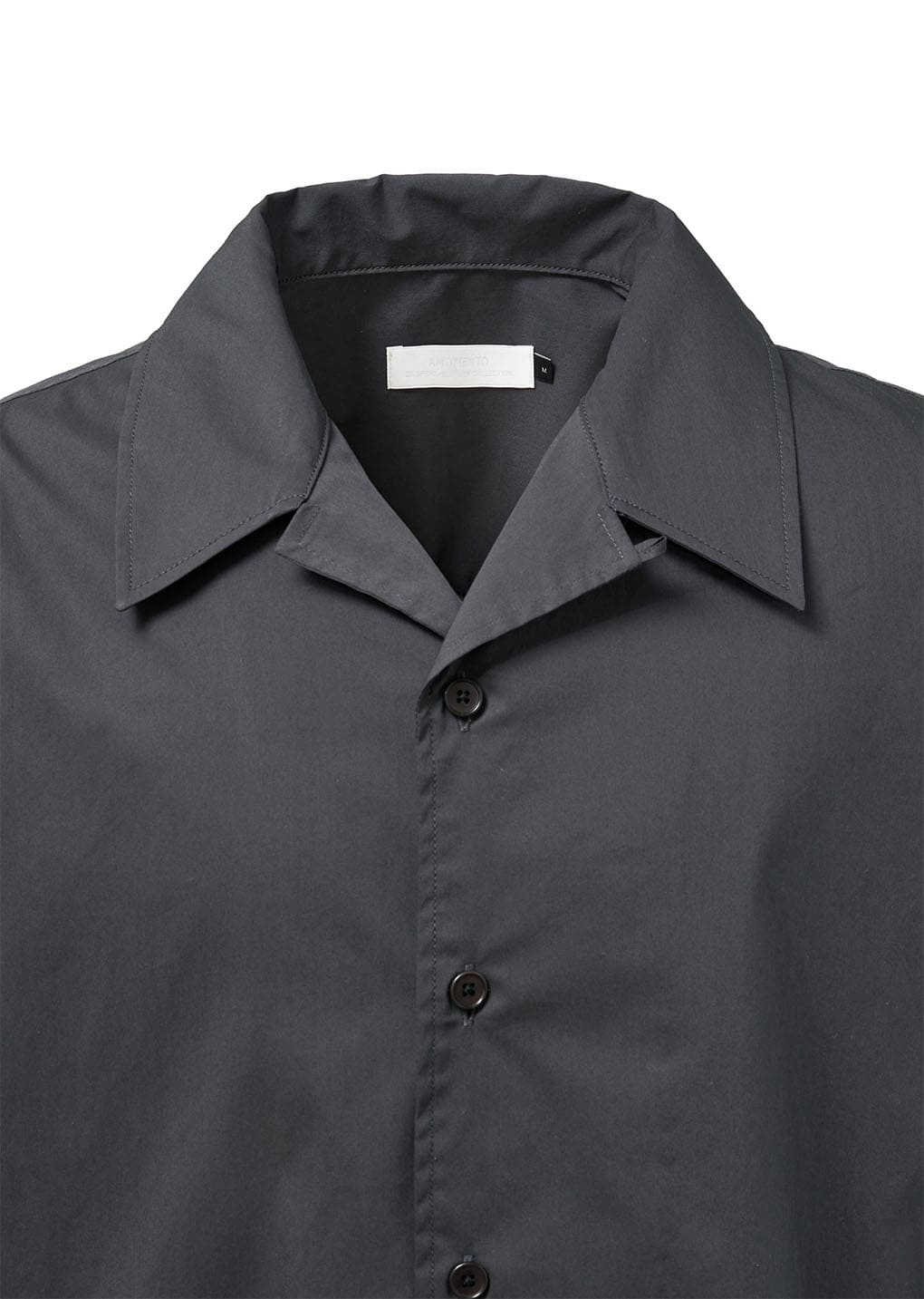 open collar half shirts, charcoal