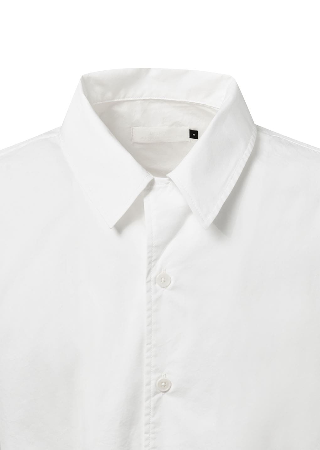 open collar half shirts, white
