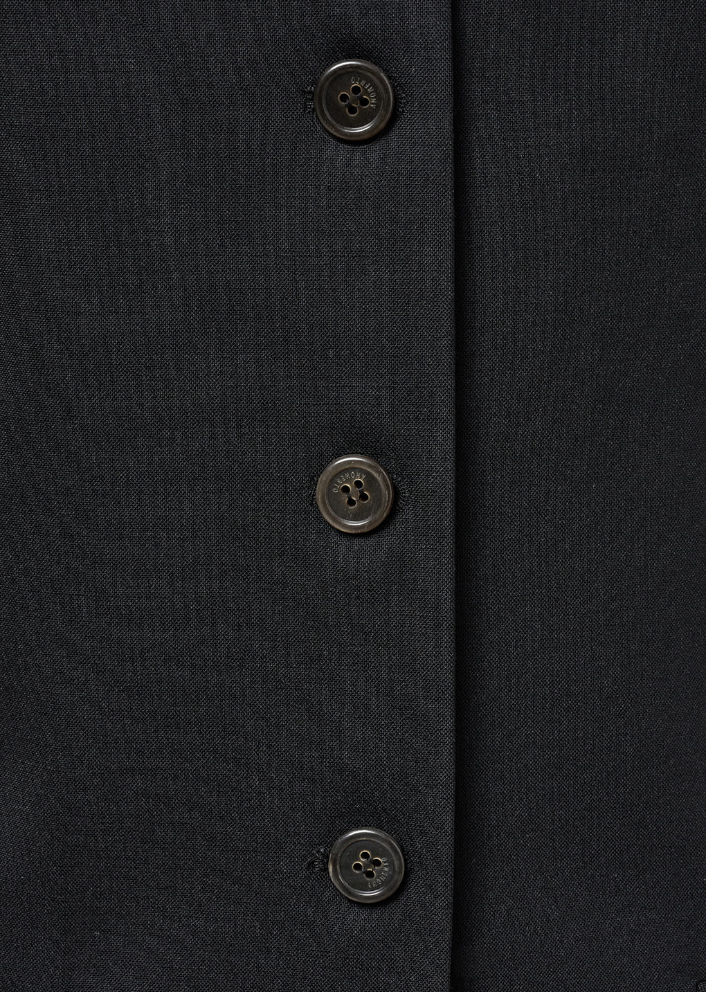 oversized button up vest, black