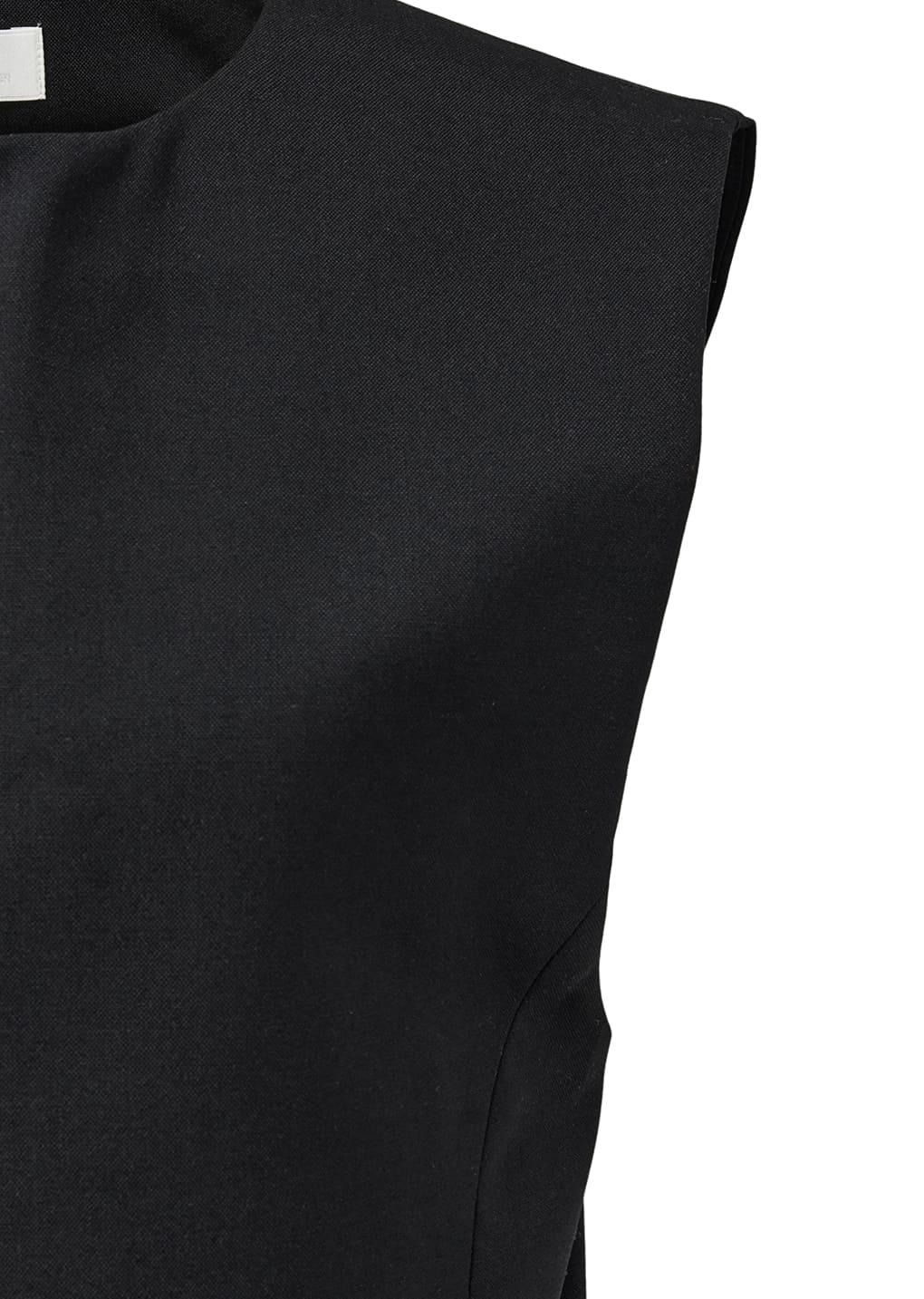 oversized button up vest, black