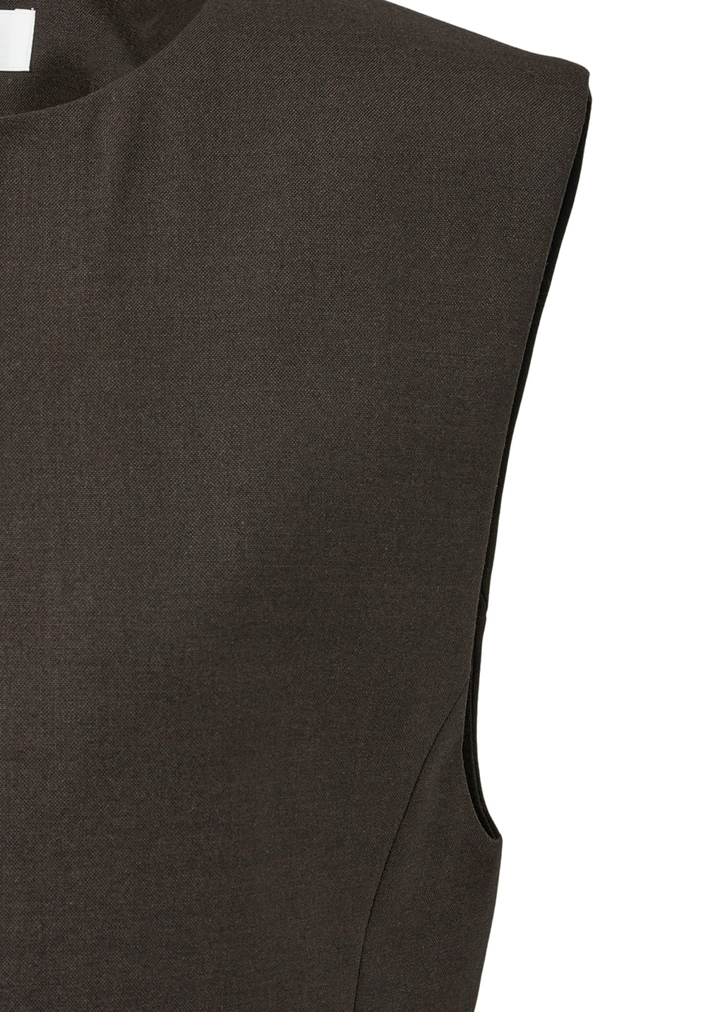 oversized button up vest, dark brown