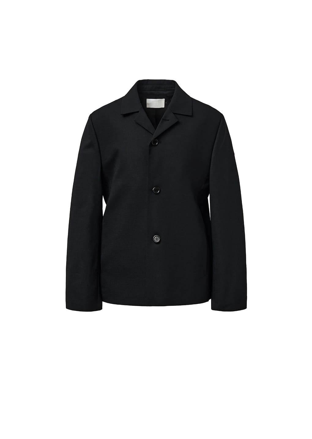 oversized wool jacket, black