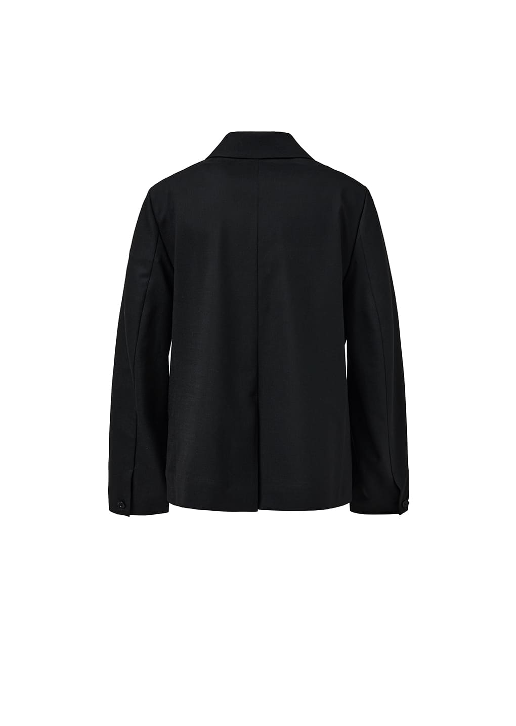 oversized wool jacket, black