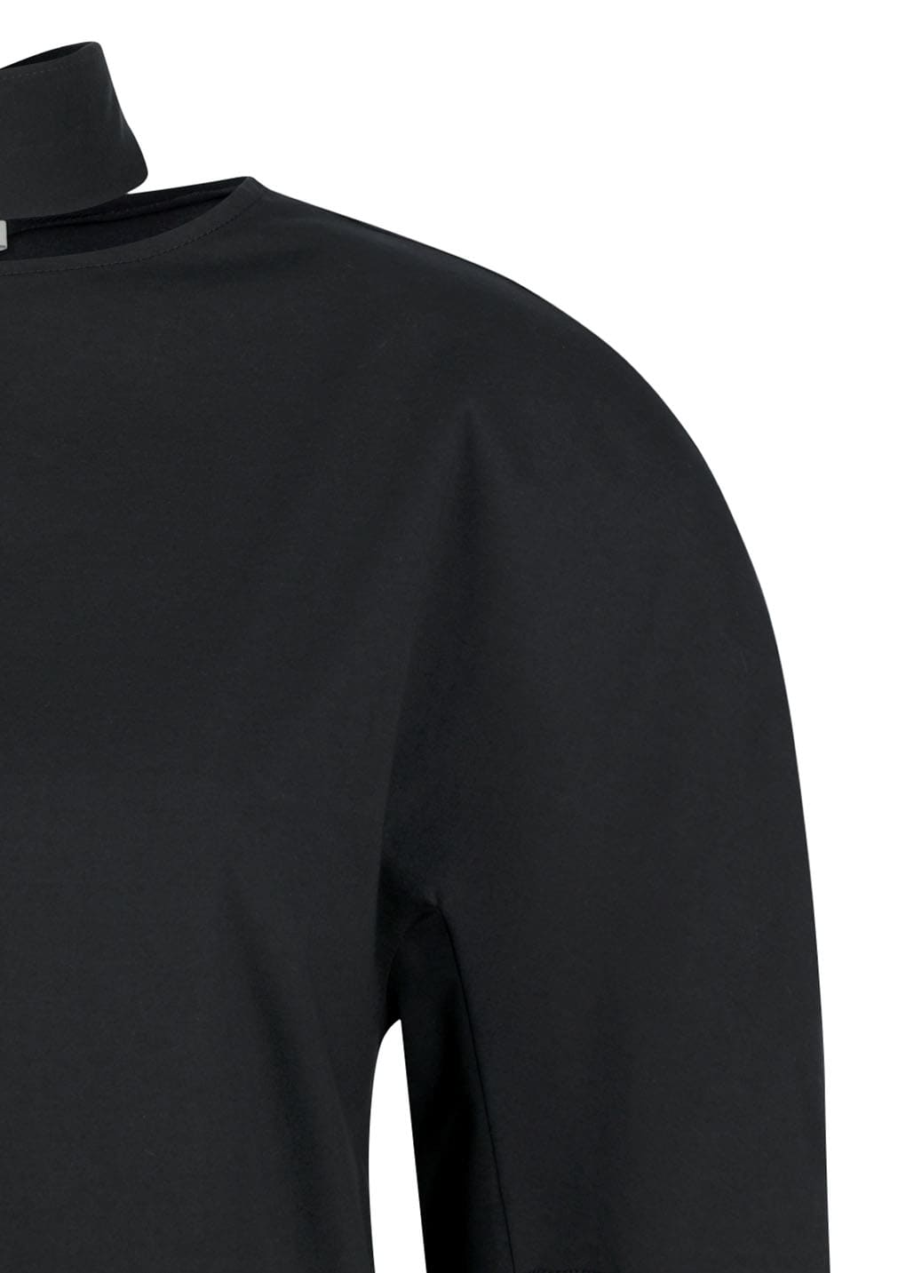 padded jersey top, charcoal